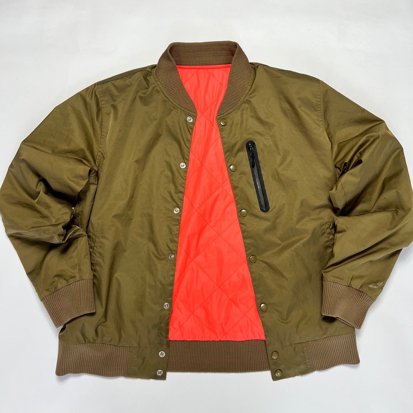 Nike Vintage 2000s Y2K Reversible Collegejacke pink grün M