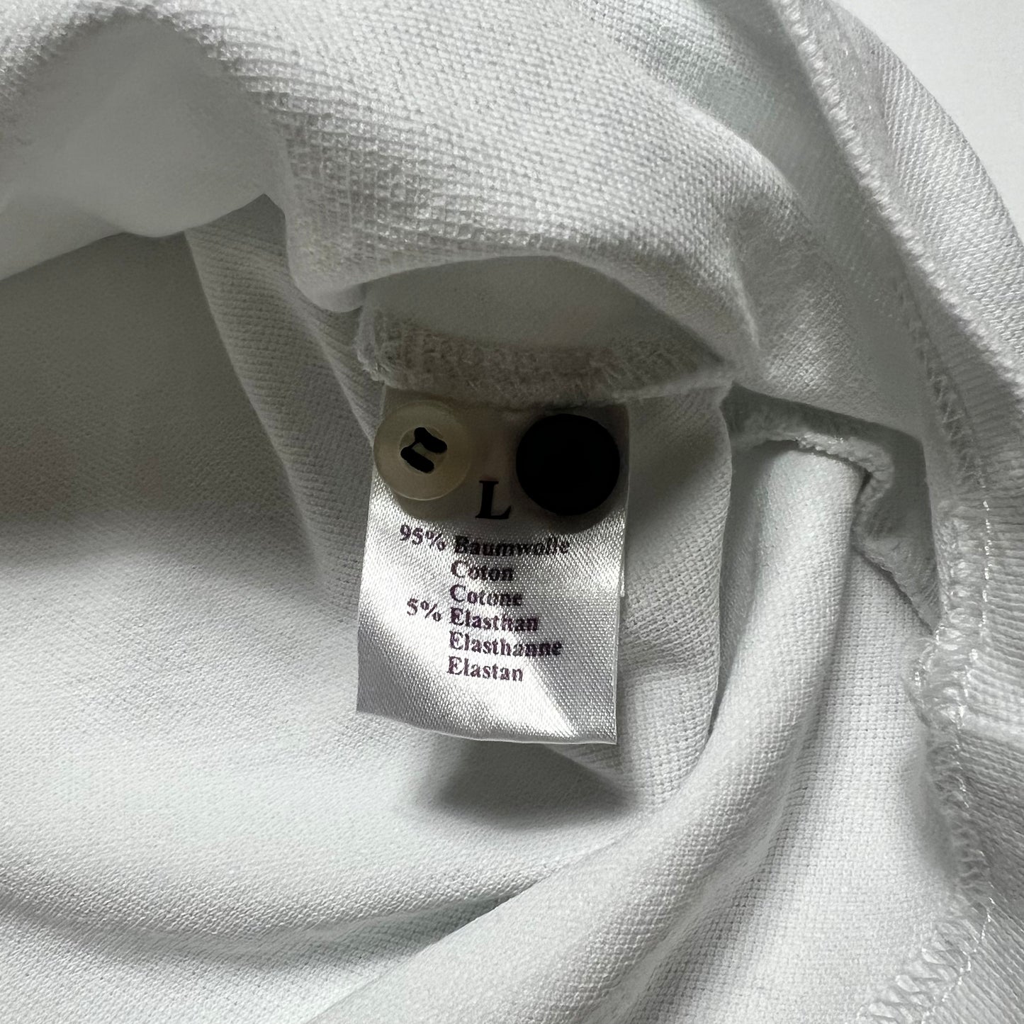 Déesse Vintage 90s Tennis Polo Shirt weiß S / M