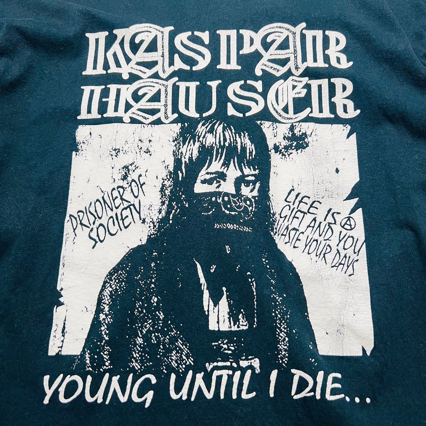 Kaspar Hauser Vintage 2000s Y2K Punk T-Shirt schwarz L
