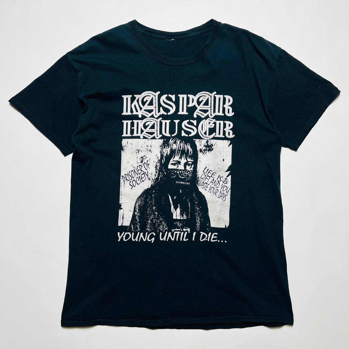 Kaspar Hauser Vintage 2000s Y2K Punk T-Shirt schwarz L