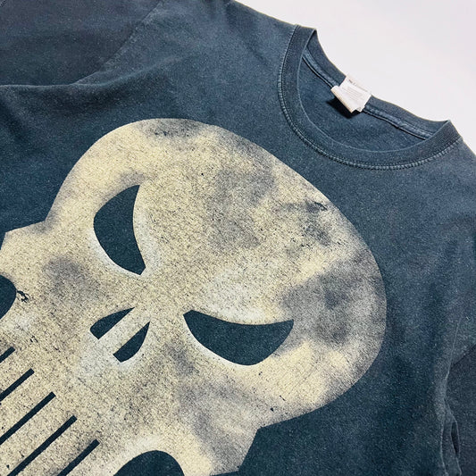 The Punisher Marvel 2008 Skull Logo Vintage T-Shirt schwarz M