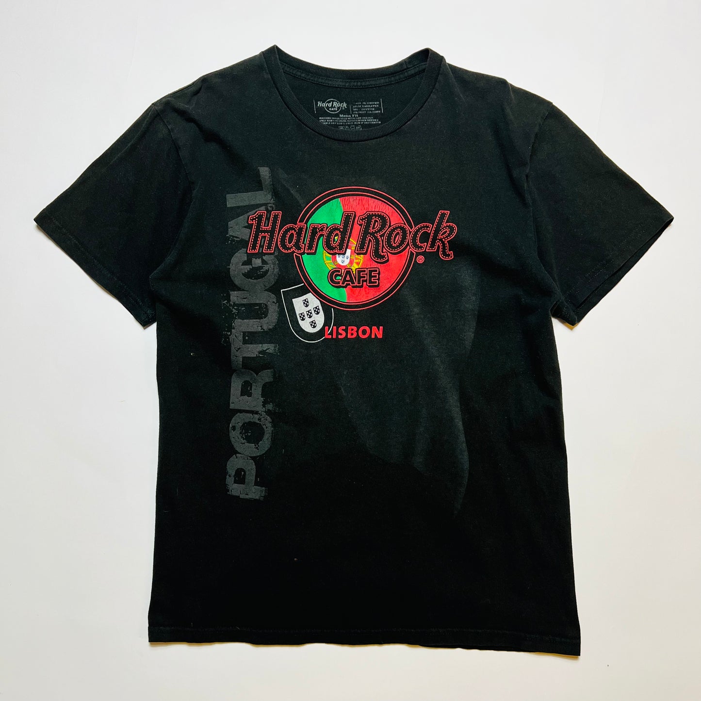 Hard Rock Cafe x Lisbon Portugal Retro T-Shirt schwarz S / M
