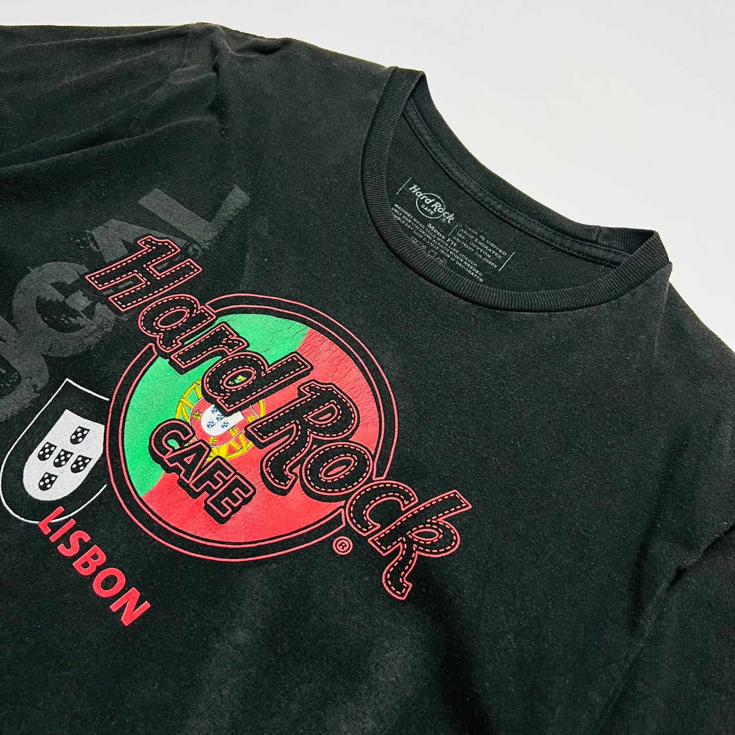 Hard Rock Cafe x Lisbon Portugal Retro T-Shirt schwarz S / M