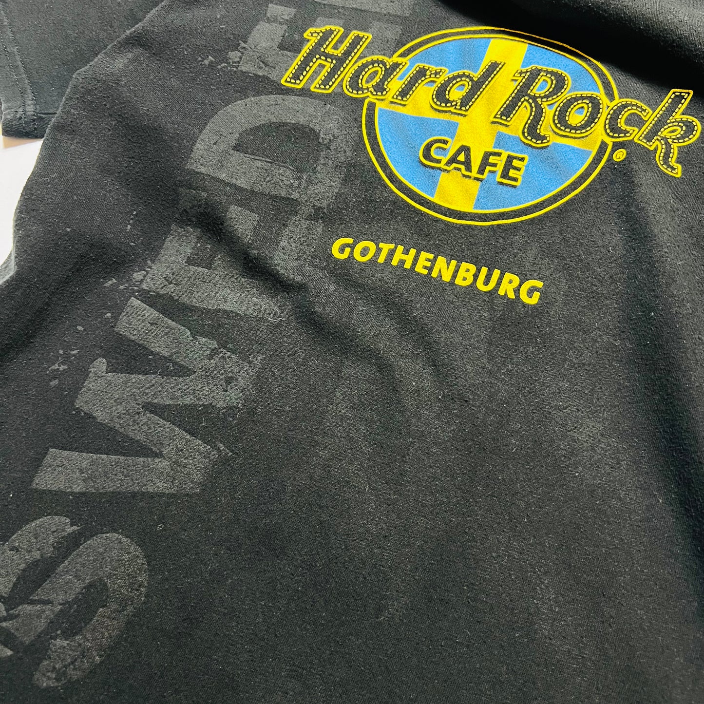 Hard Rock Cafe x Gothenburg Schweden Retro T-Shirt schwarz S / M