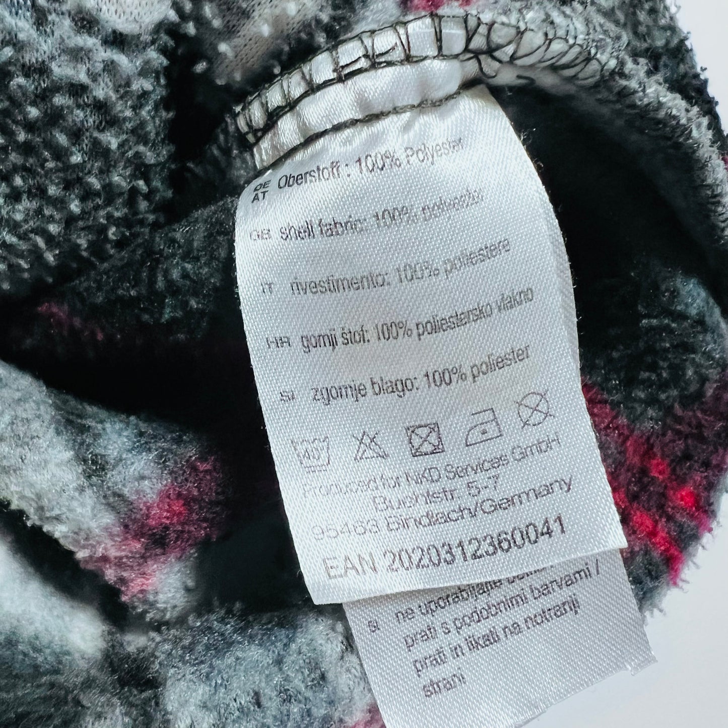 Reward Vintage 90s Fleece Hemd schwarz rot L / XL