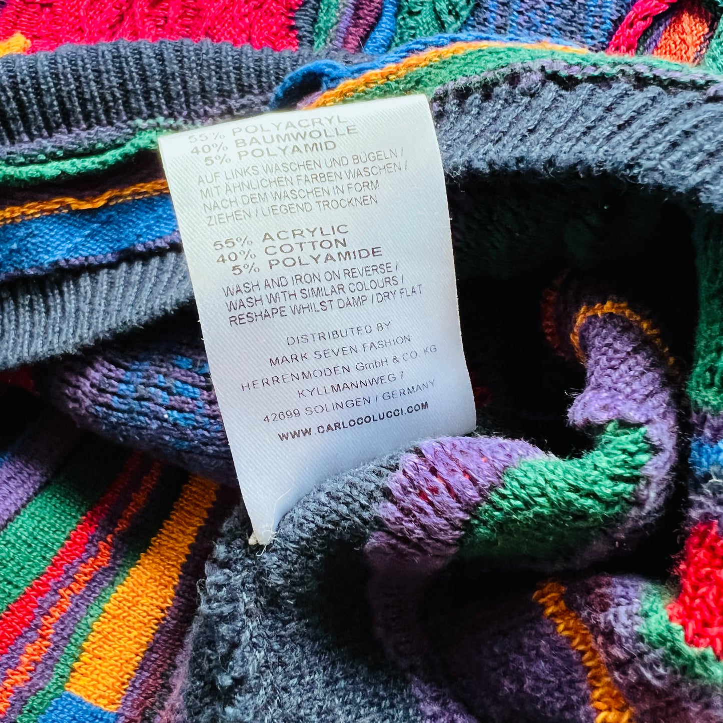 Carlo Colucci 'De Prezzo' Crewneck Strickpullover bunt M / L