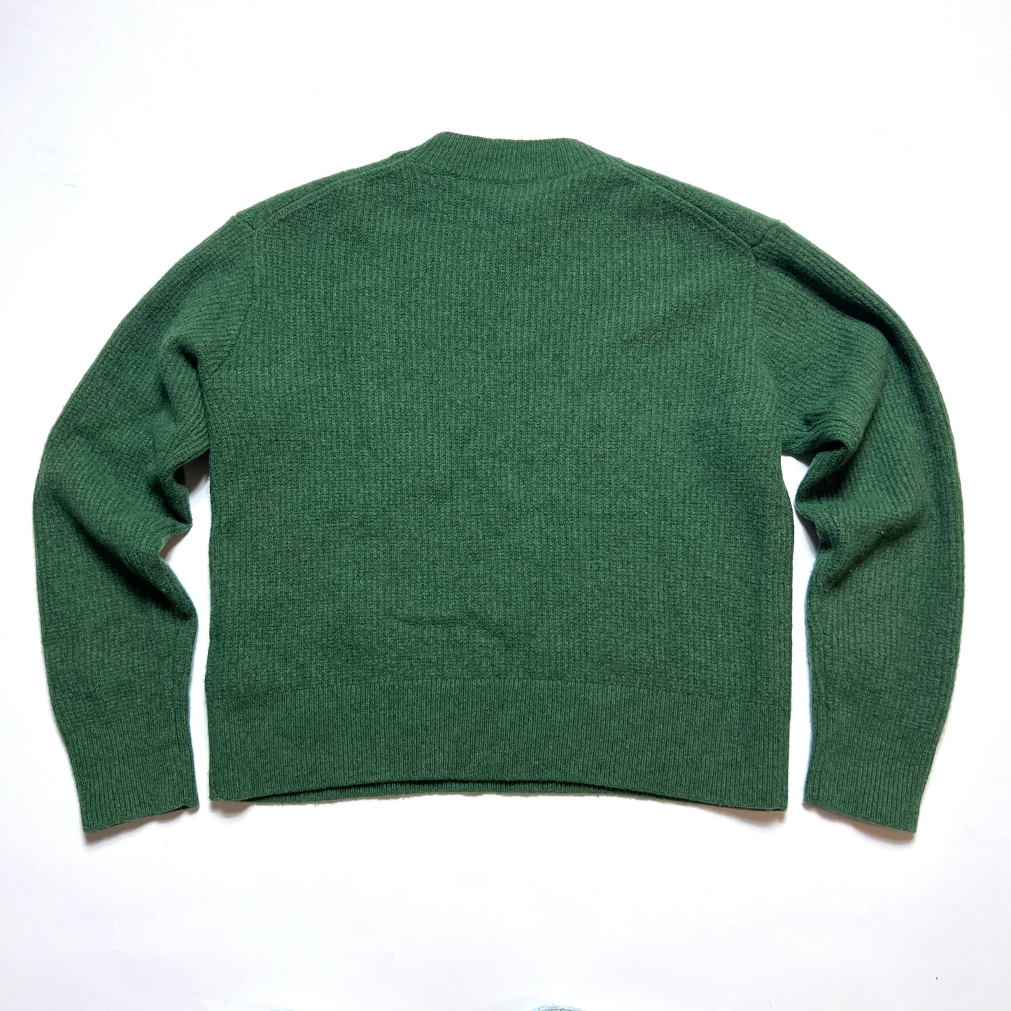 Damen UNIQLO Wollpullover Crewneck Boxy Fit grün M - Cats on Stacks VNTG