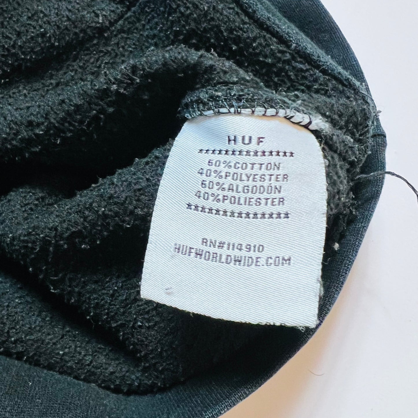 HUF Worldwide Rose Logo Hoodie Skating schwarz L / XL - Cats on Stacks VNTG