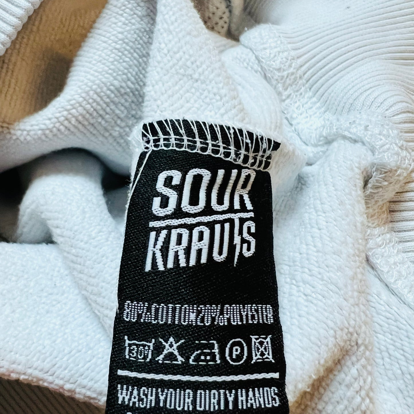 Sourkrauts "Hate People Love Cars" Retro Hoodie weiß M / L - Cats on Stacks VNTG
