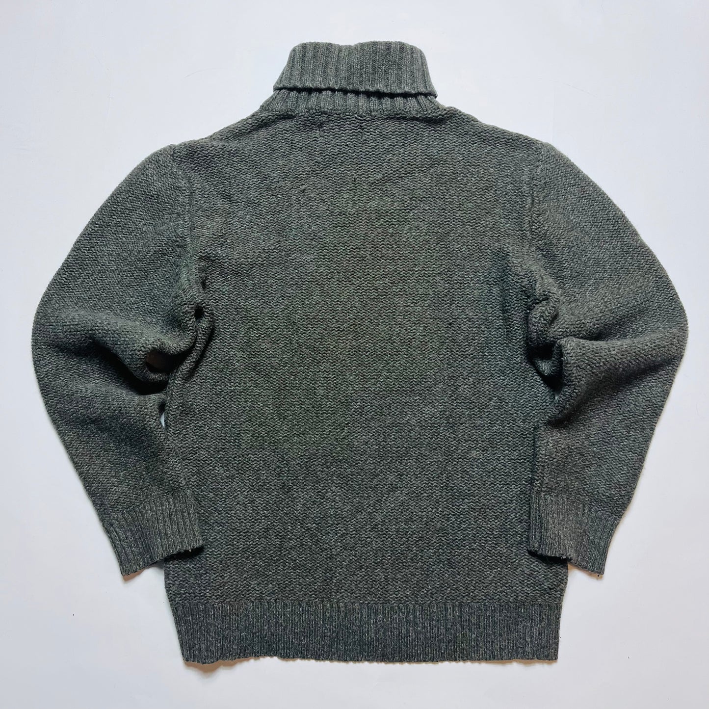 Lee Vintage 90s Rollkragenpullover Strickpullover grau grün S / M - Cats on Stacks VNTG