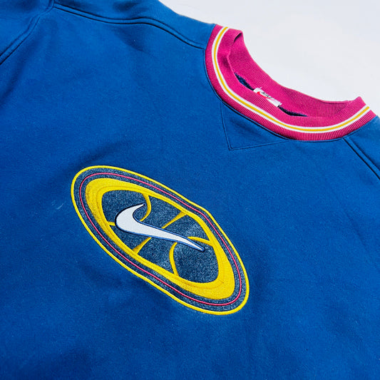 Nike Air Vintage 90s Center Swoosh Crewneck Pullover blau XL - Cats on Stacks VNTG