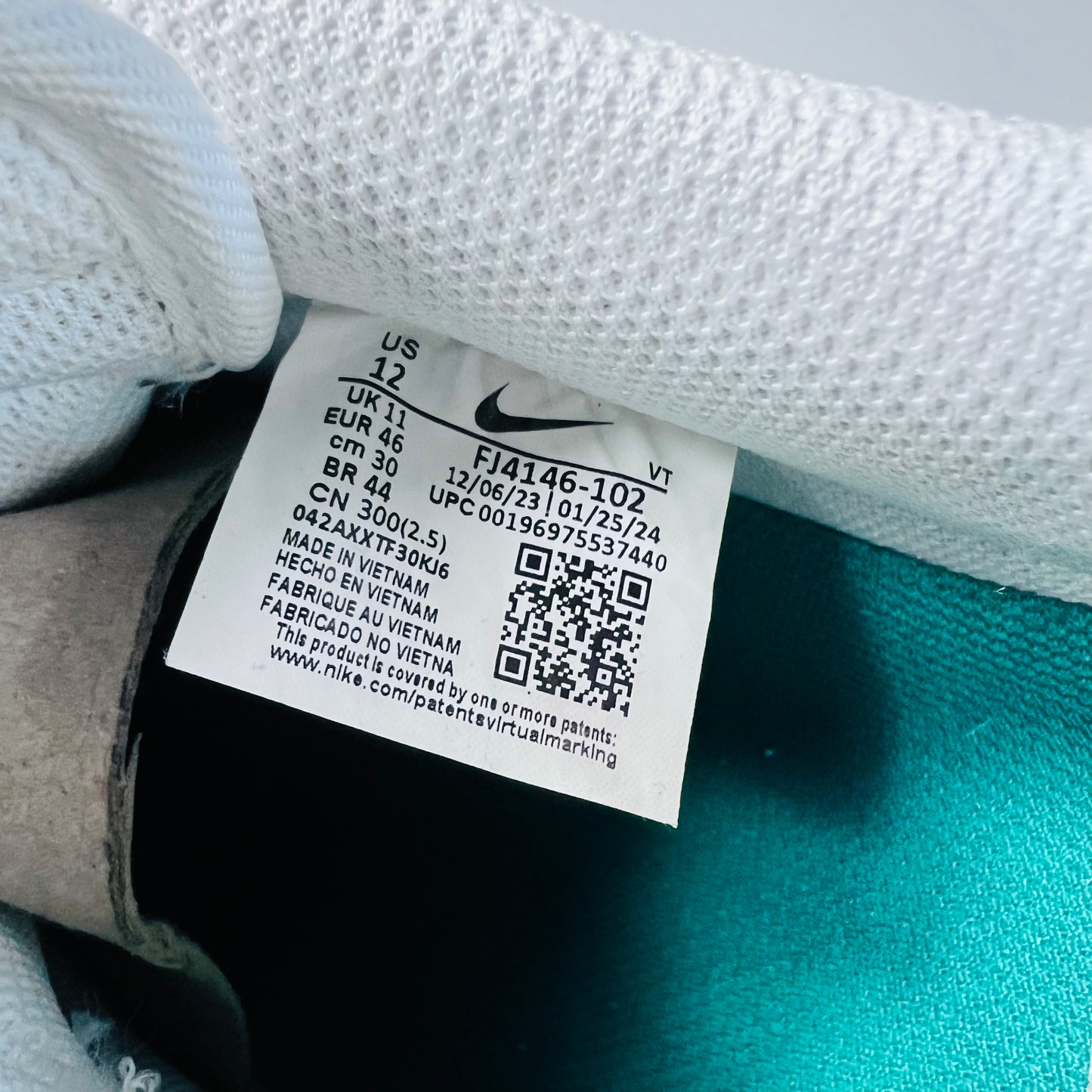 Nike Air Force 1 '07 "White Malachit" weiß grün FJ4146-102 Größe 46