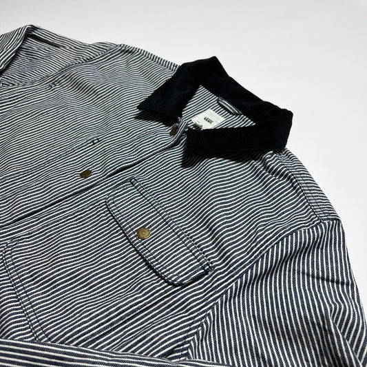 Y2K Vans Blue Striped Workwear Jacke L - Cats on Stacks VNTG
