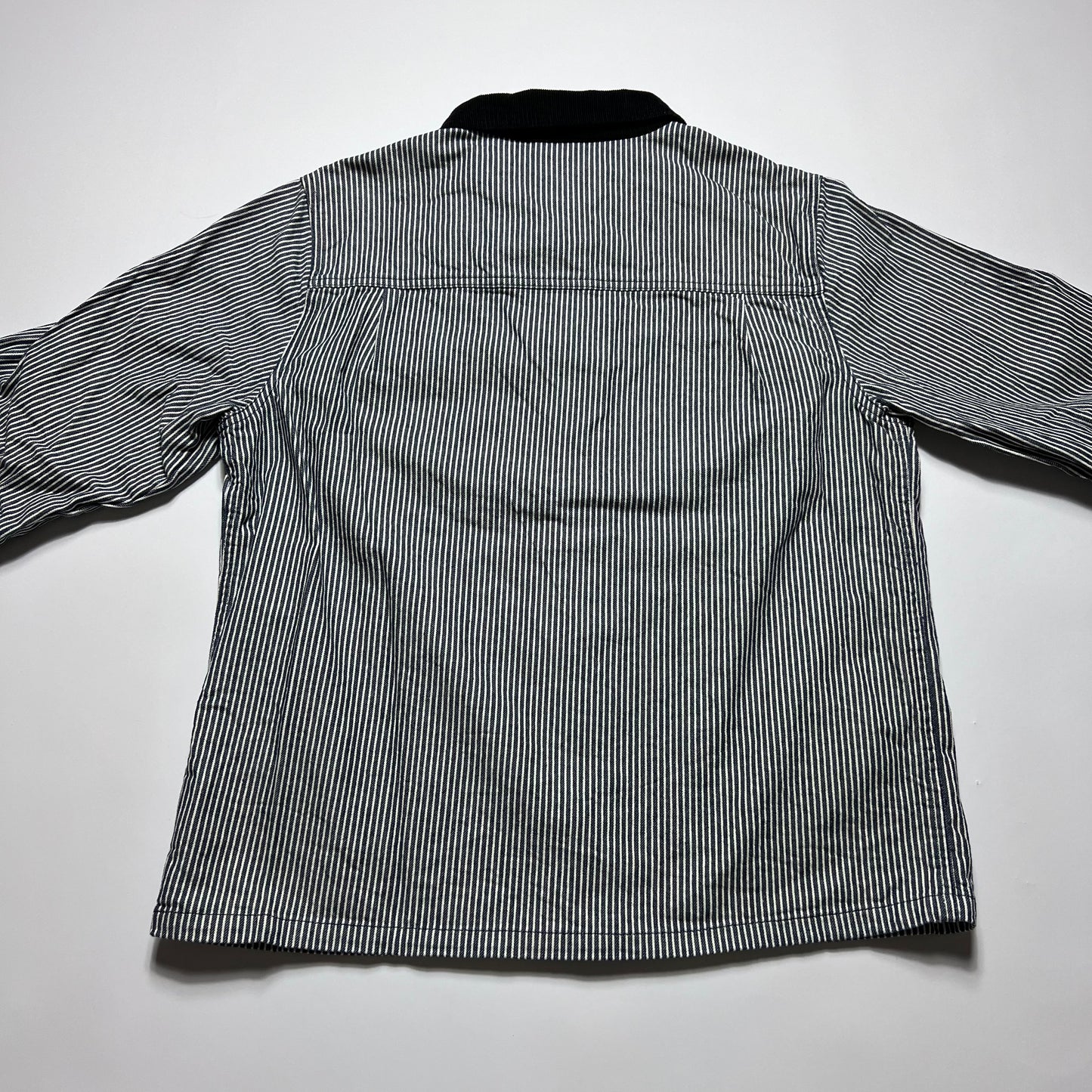 Y2K Vans Blue Striped Workwear Jacke L - Cats on Stacks VNTG
