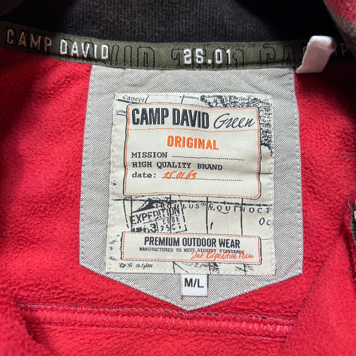 Retro Camp David Fleece Zipper L - Cats on Stacks VNTG