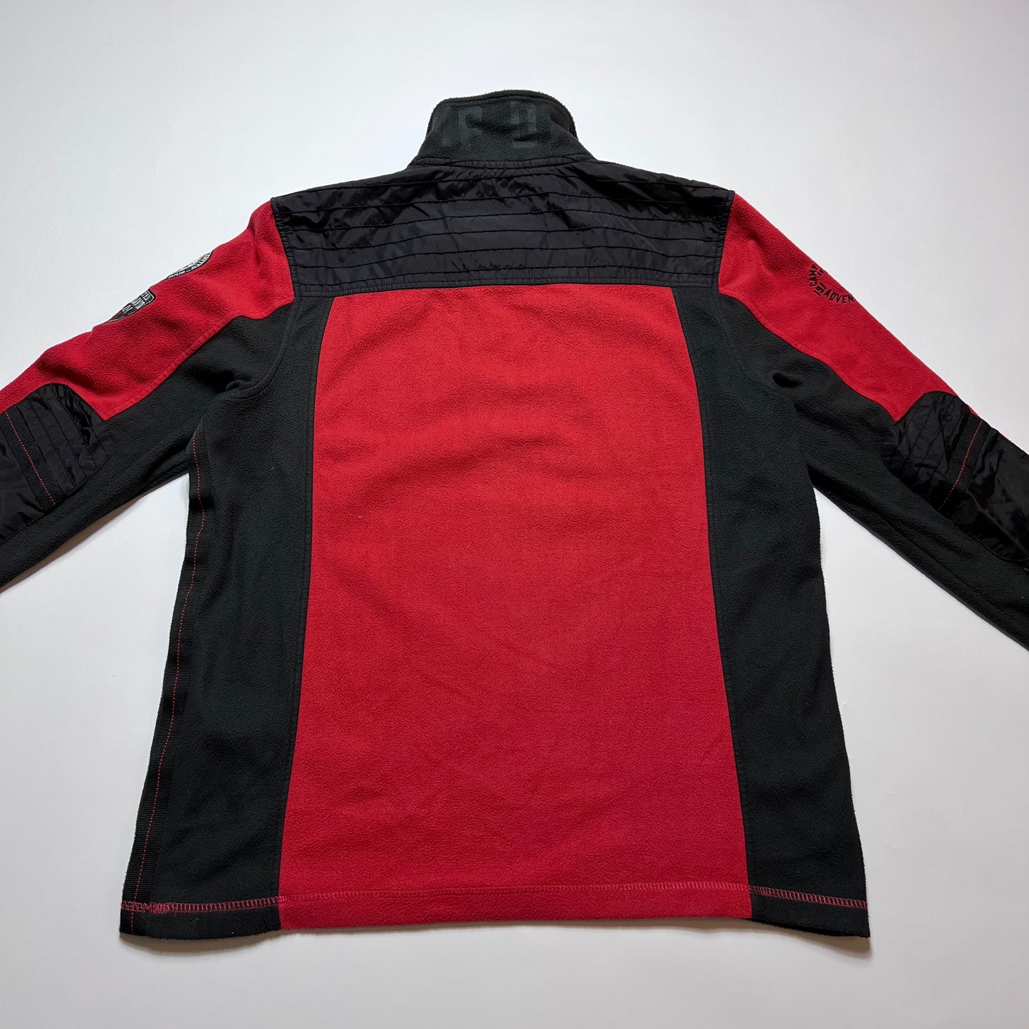 Retro Camp David Fleece Zipper L - Cats on Stacks VNTG