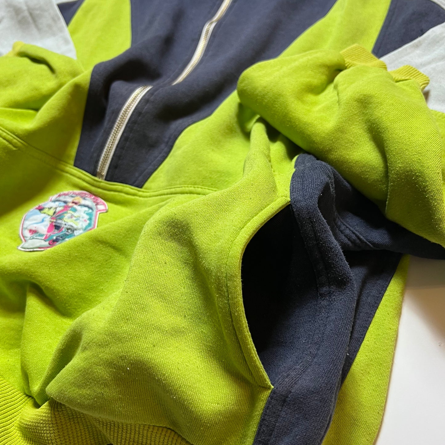 Vintage Unlimited Fun Fleece Zipper XL - Cats on Stacks VNTG