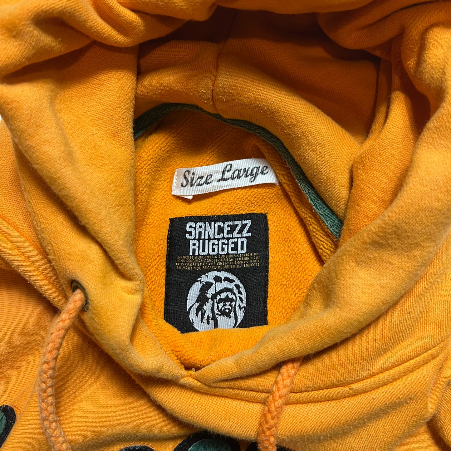 Vintage Sancezz Orange Hoodie L - Cats on Stacks VNTG