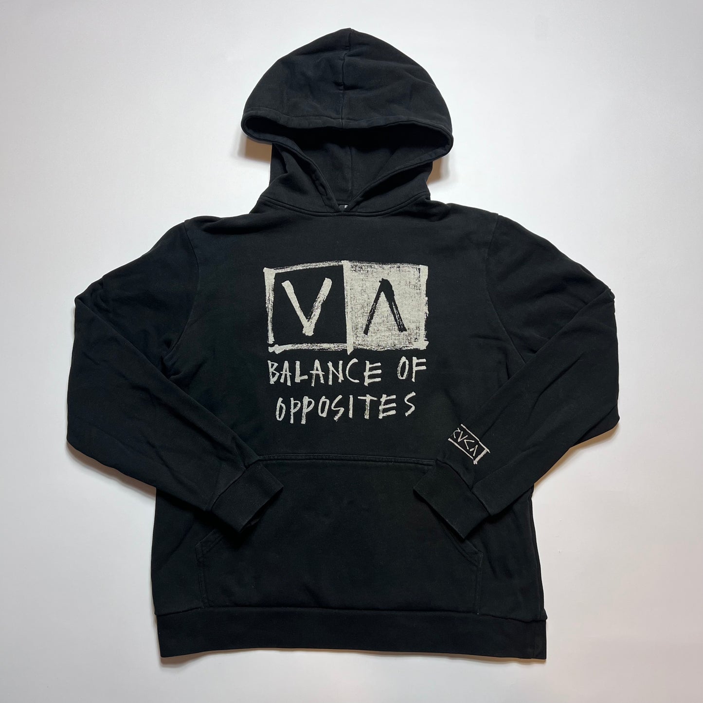 Y2K RVCA Black Hoodie M - Cats on Stacks VNTG