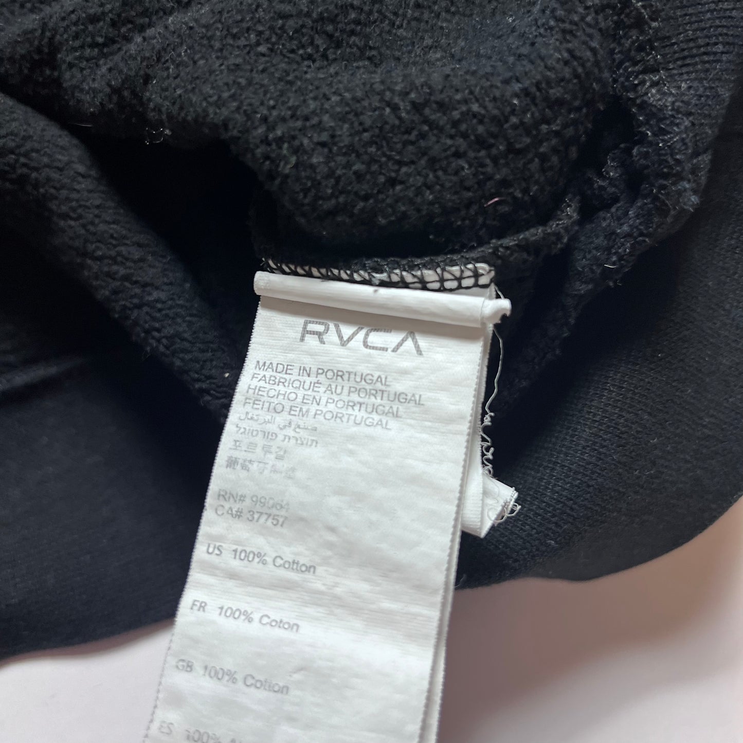 Y2K RVCA Black Hoodie M - Cats on Stacks VNTG
