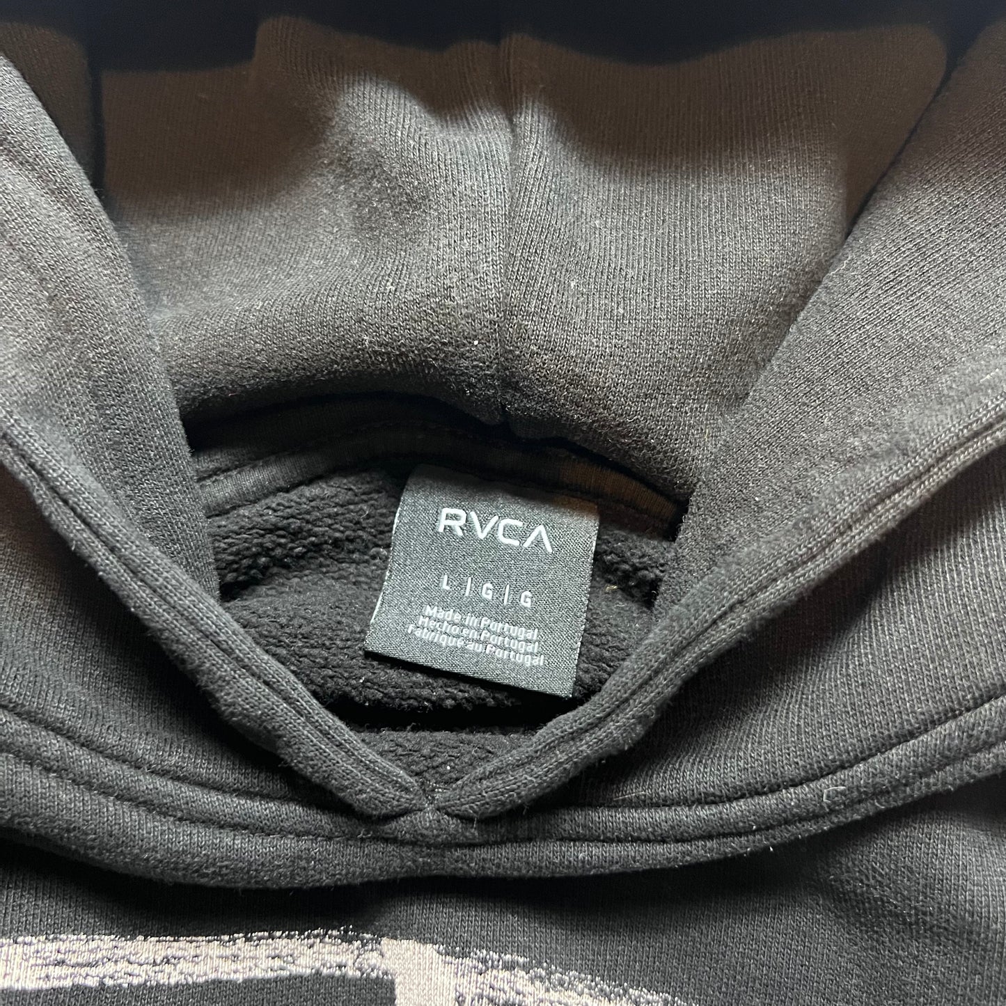 Y2K RVCA Black Hoodie M - Cats on Stacks VNTG