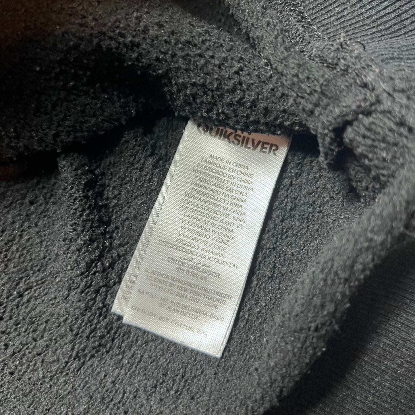 Y2K Quiksilver Black Hoodie S - Cats on Stacks VNTG