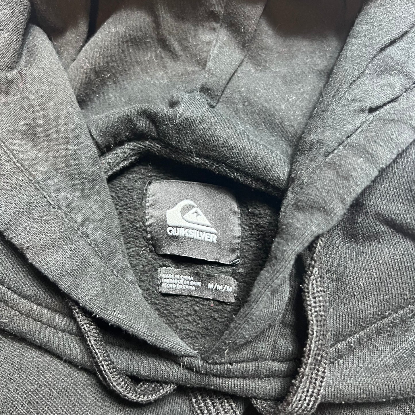 Y2K Quiksilver Black Hoodie S - Cats on Stacks VNTG