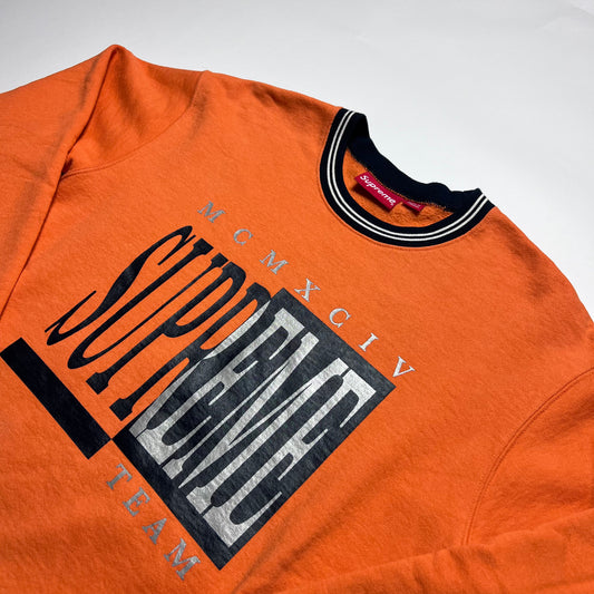 Supreme Team MCMXCIV Orange Crewneck L - Cats on Stacks VNTG