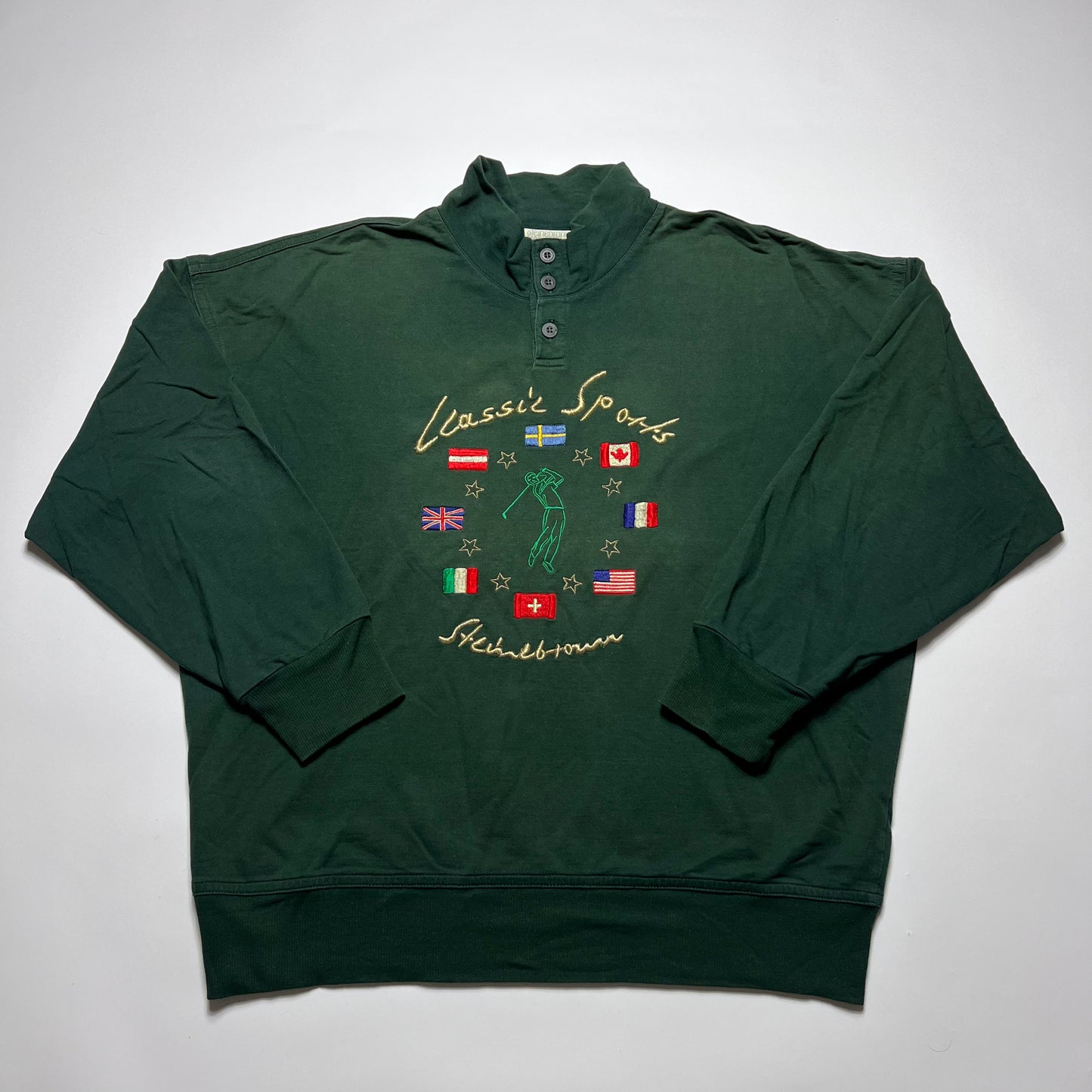 Vintage Steinebronn Sportcouture Pullover L - Cats on Stacks VNTG