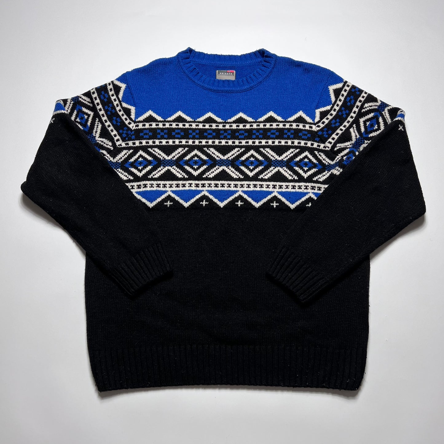 Watsons Nordic Adventure Wollpullover L - Cats on Stacks VNTG