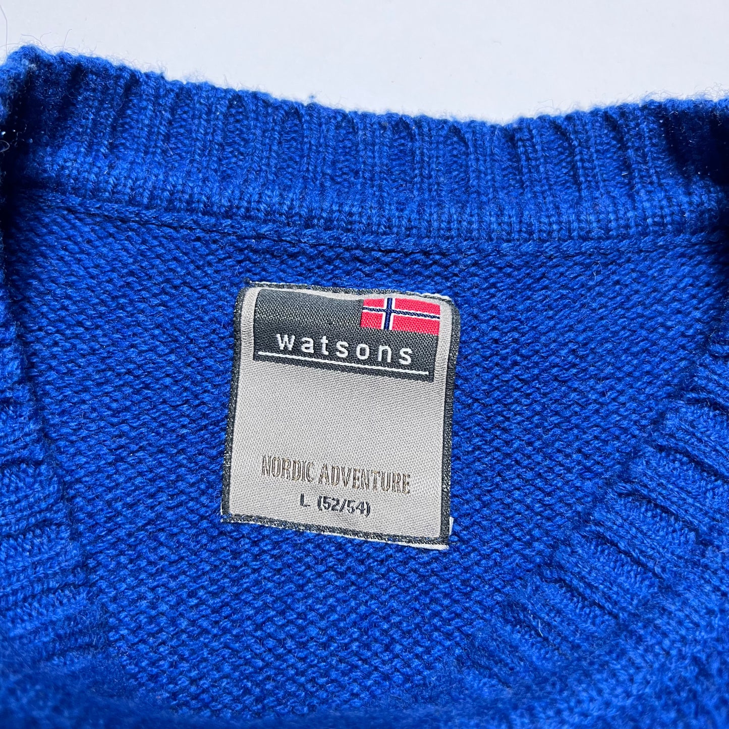 Watsons Nordic Adventure Wollpullover L - Cats on Stacks VNTG