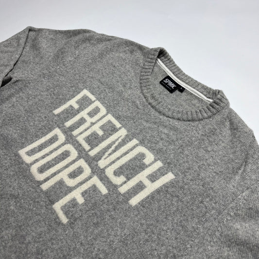 Y2K Space Monkeys French Wollpullover L - Cats on Stacks VNTG