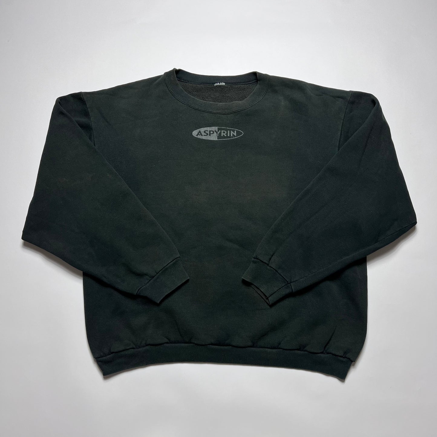 Vintage Aspyrin Black Crewneck XL - Cats on Stacks VNTG