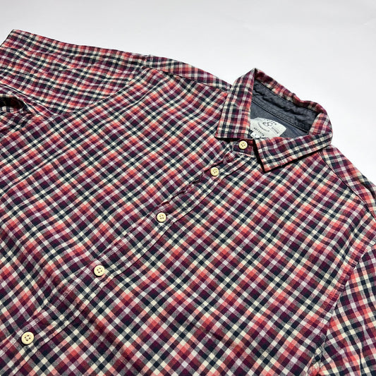 Watsons Karo Leinen Hemd L - Cats on Stacks VNTG