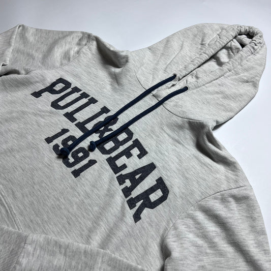 Pull & Bear 1991 Gray Hoodie M - Cats on Stacks VNTG