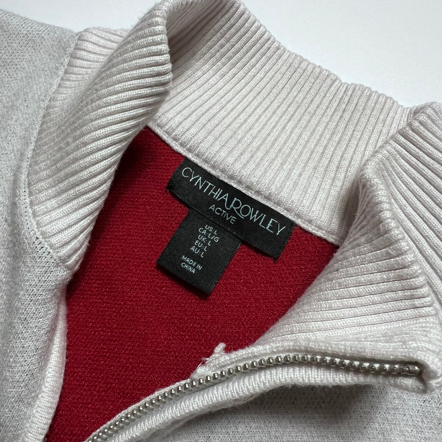 Cynthia Rowley Active 3/4 Zipper M / L - Cats on Stacks VNTG