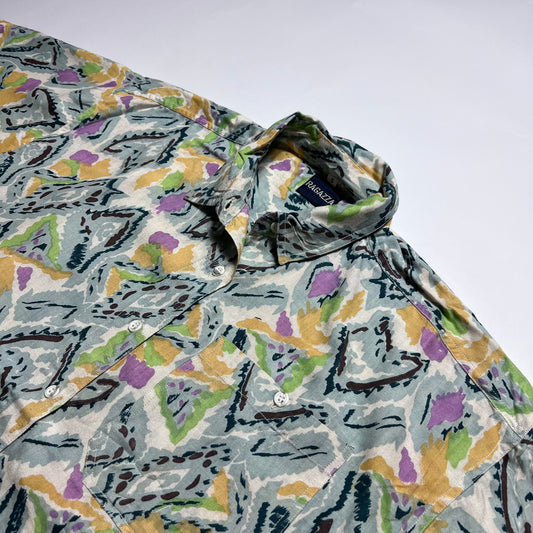 Vintage Ragazza Crazy Pattern Crop Hemd S / M - Cats on Stacks VNTG