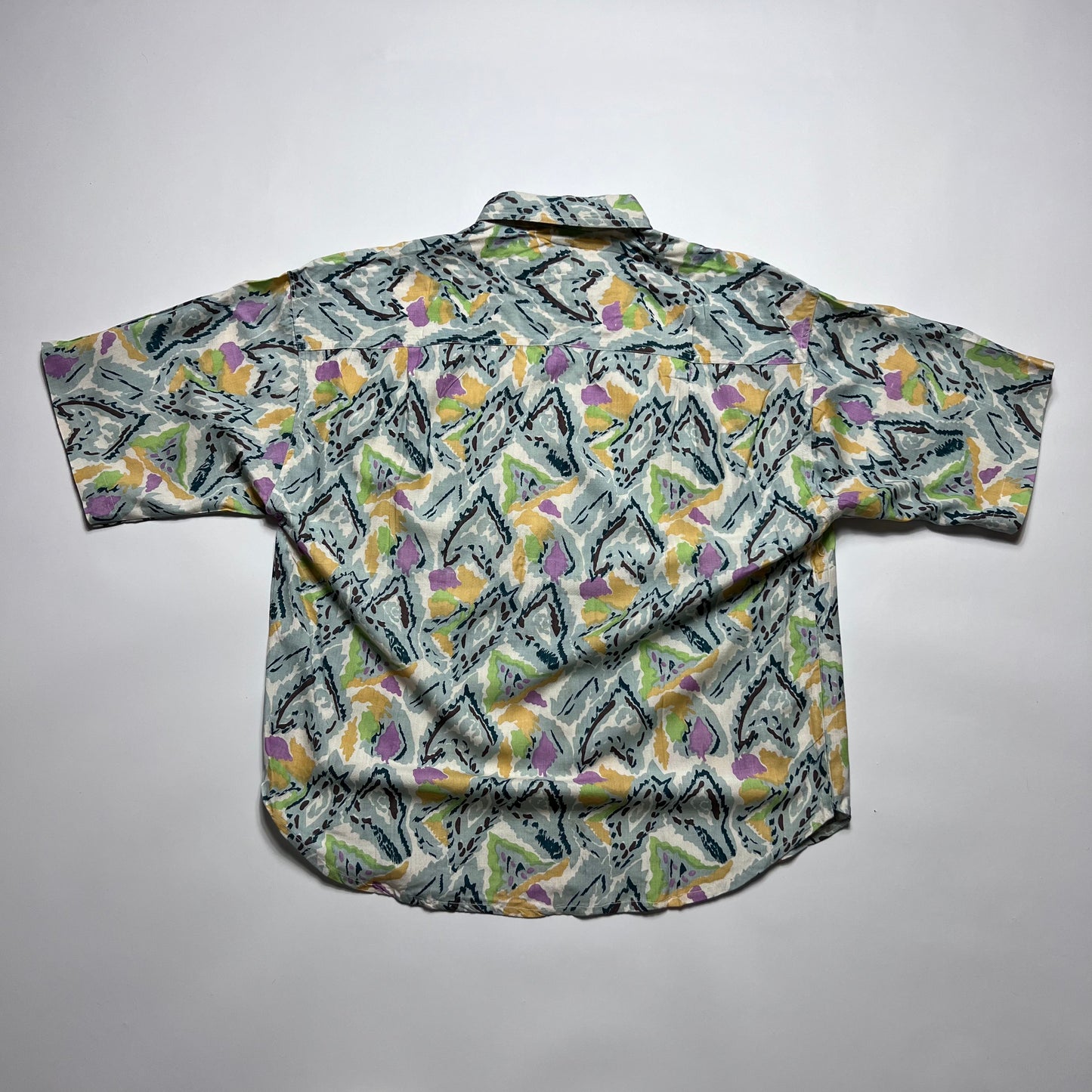 Vintage Ragazza Crazy Pattern Crop Hemd S / M - Cats on Stacks VNTG
