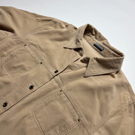 Vintage Basixx Beige Cord Hemd XL - Cats on Stacks VNTG