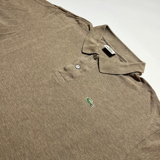 Lacoste Vintage 90s Polo Shirt sandbraun XL - Cats on Stacks VNTG