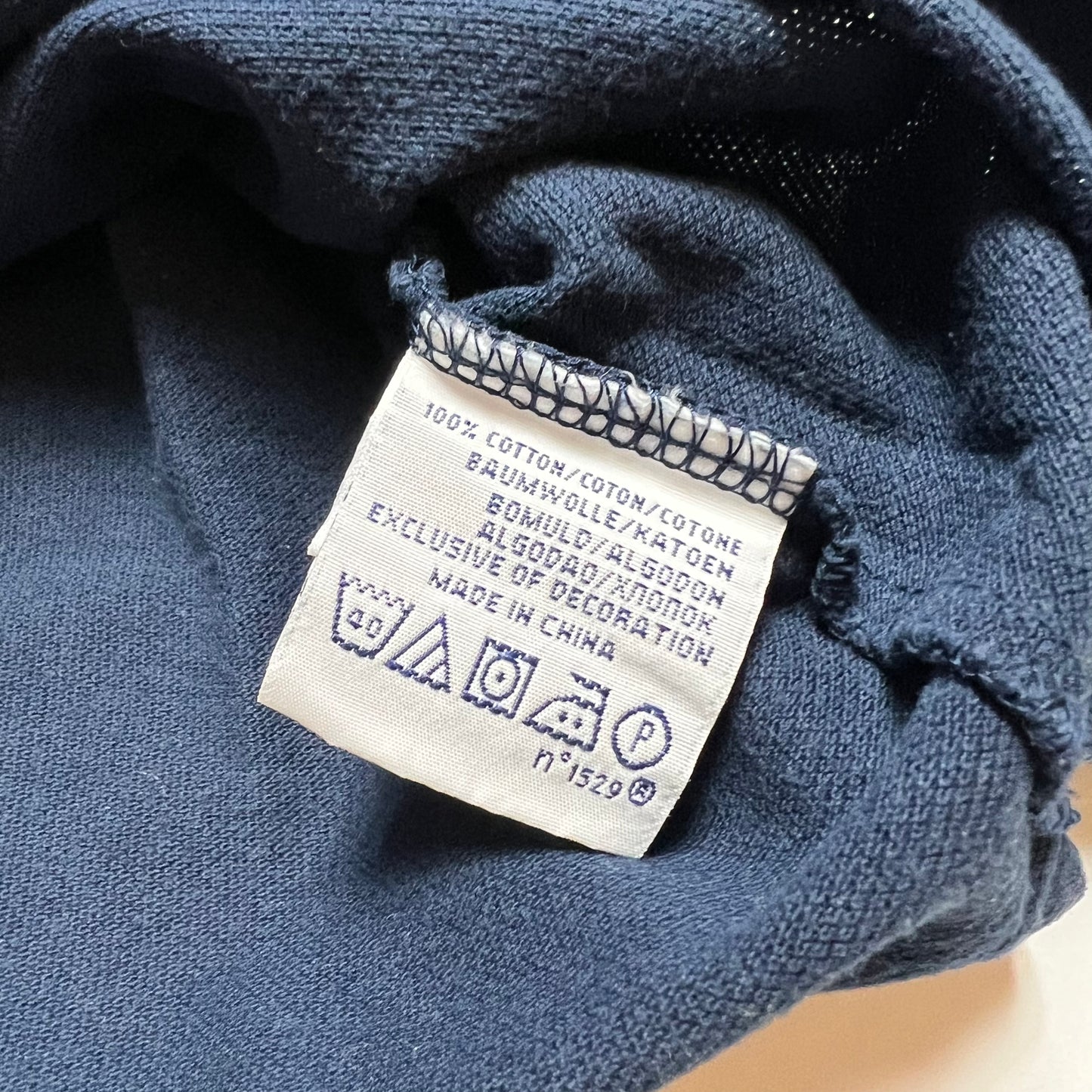 Vintage Ralph Lauren Blue Yellow Polo Shirt L - Cats on Stacks VNTG