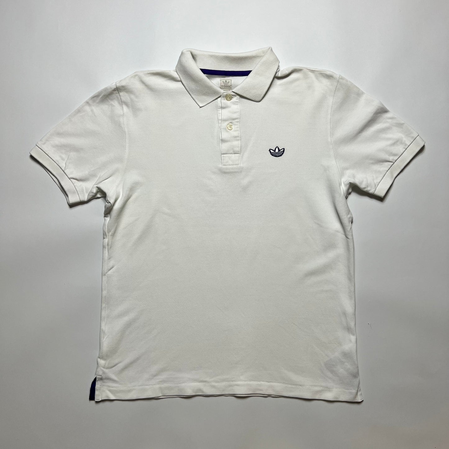 Vintage Adidas White Polo Shirt S - Cats on Stacks VNTG