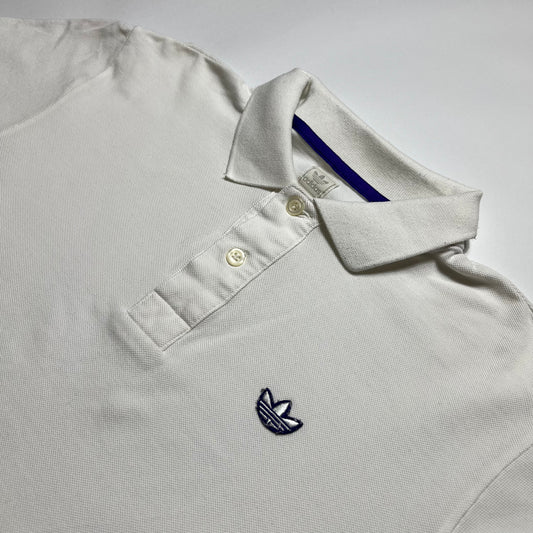 Vintage Adidas White Polo Shirt S - Cats on Stacks VNTG