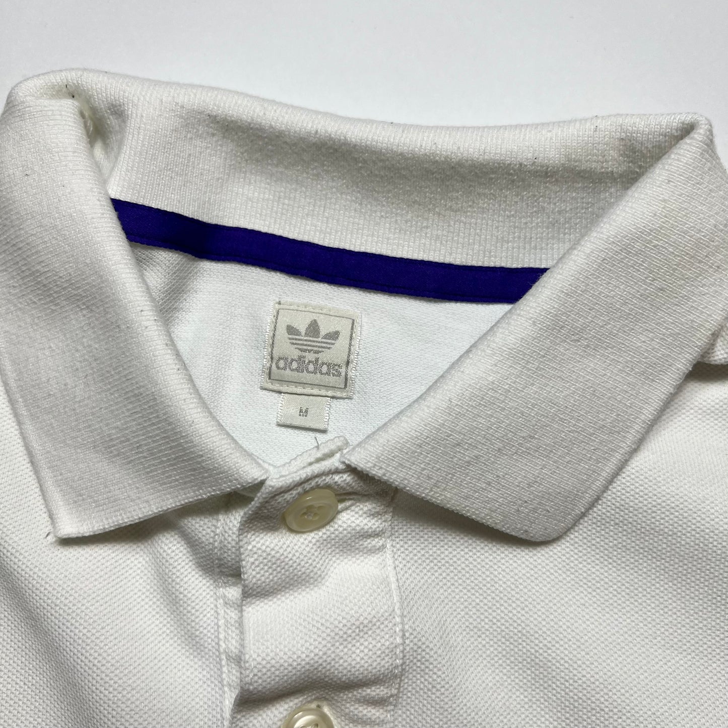 Vintage Adidas White Polo Shirt S - Cats on Stacks VNTG