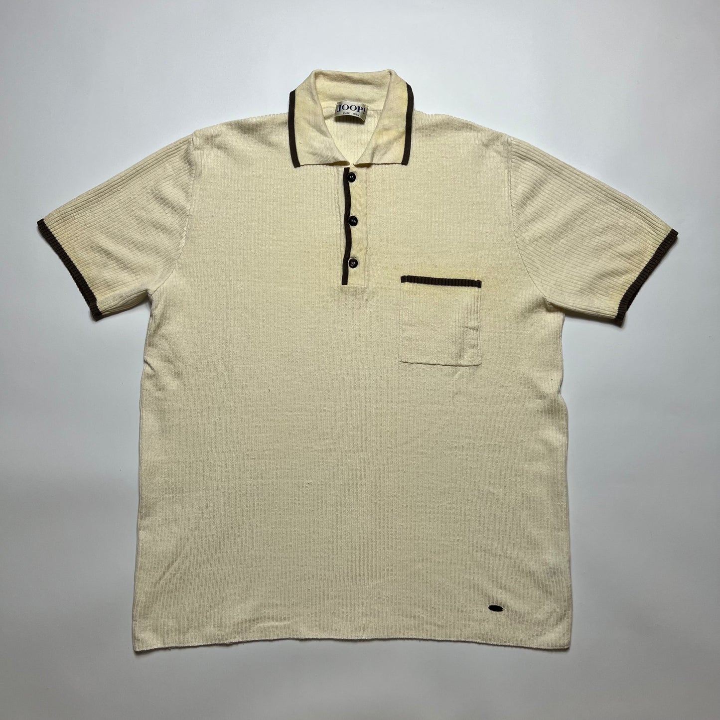 Vintage Joop Pure Leinen Polo Shirt L - Cats on Stacks VNTG