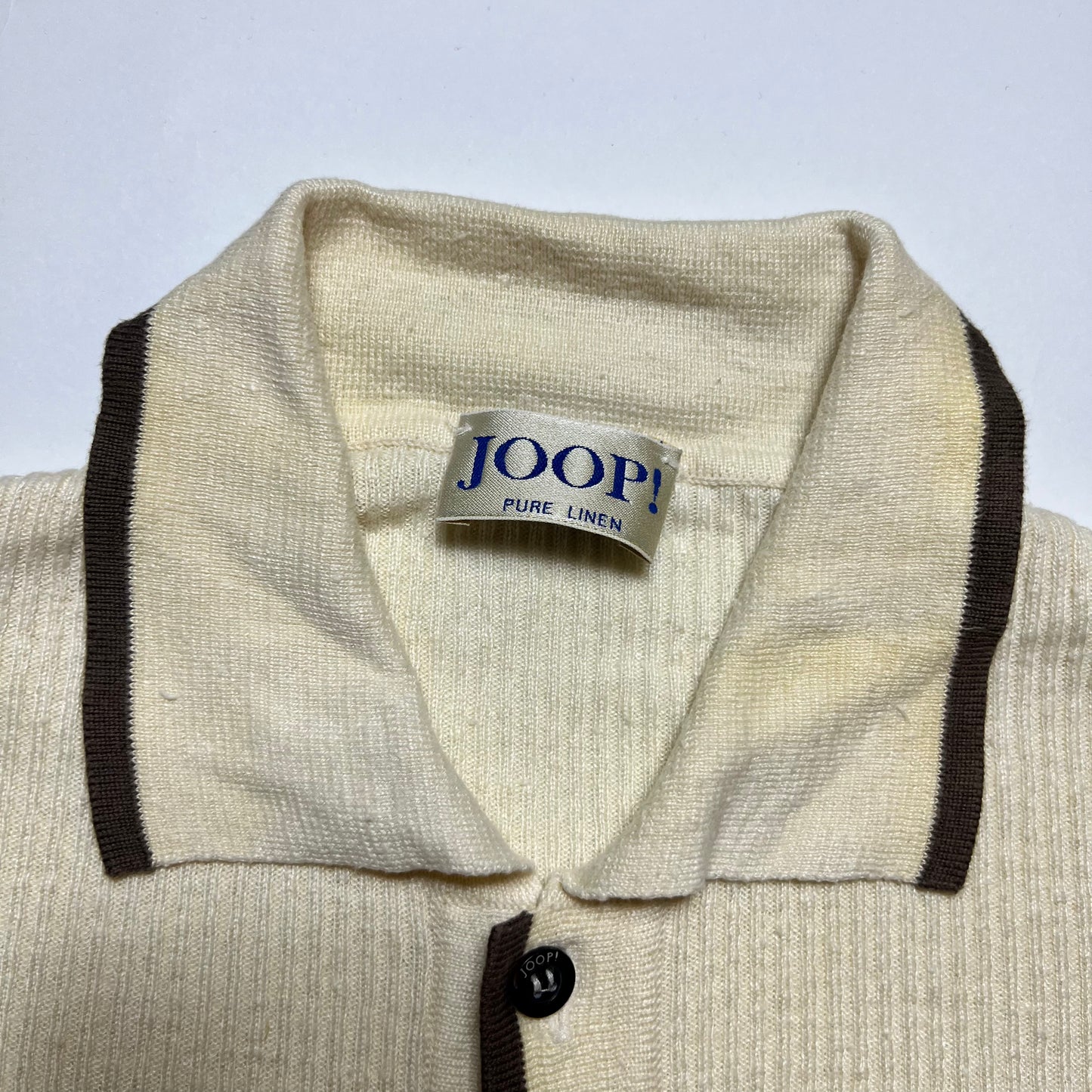 Vintage Joop Pure Leinen Polo Shirt L - Cats on Stacks VNTG
