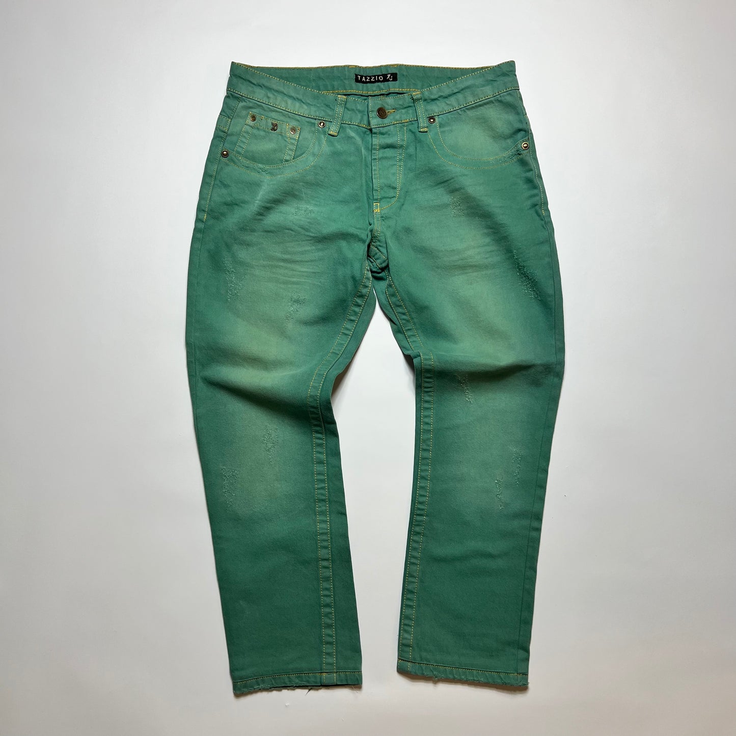 Y2K Tazzio Green Jeans 34/30 - Cats on Stacks VNTG