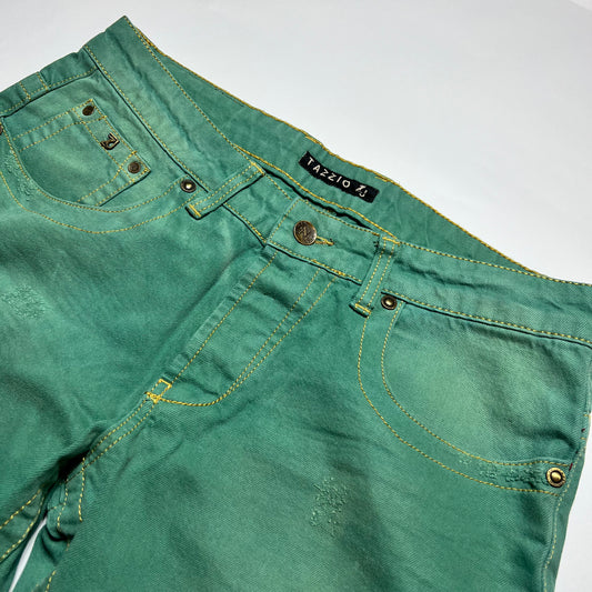 Y2K Tazzio Green Jeans 34/30 - Cats on Stacks VNTG