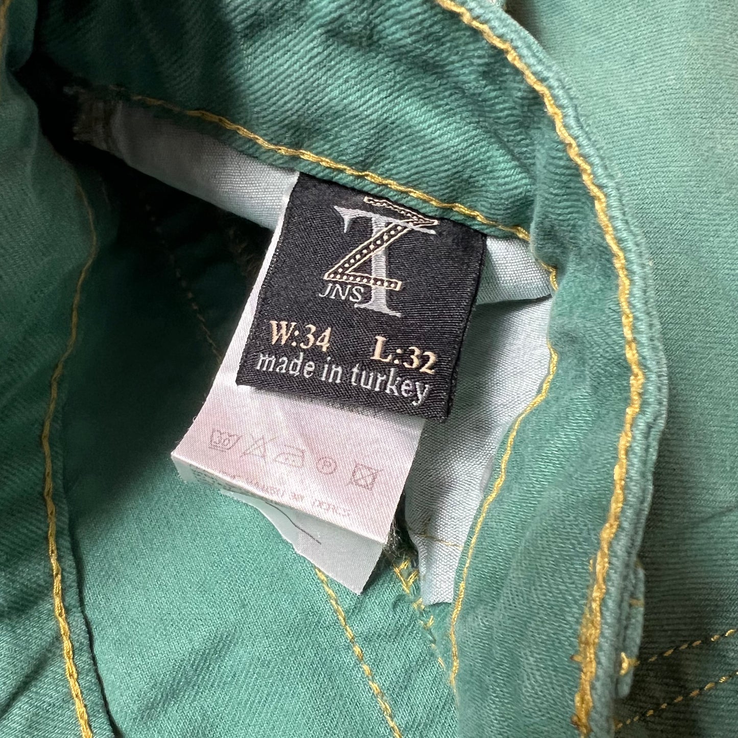 Y2K Tazzio Green Jeans 34/30 - Cats on Stacks VNTG