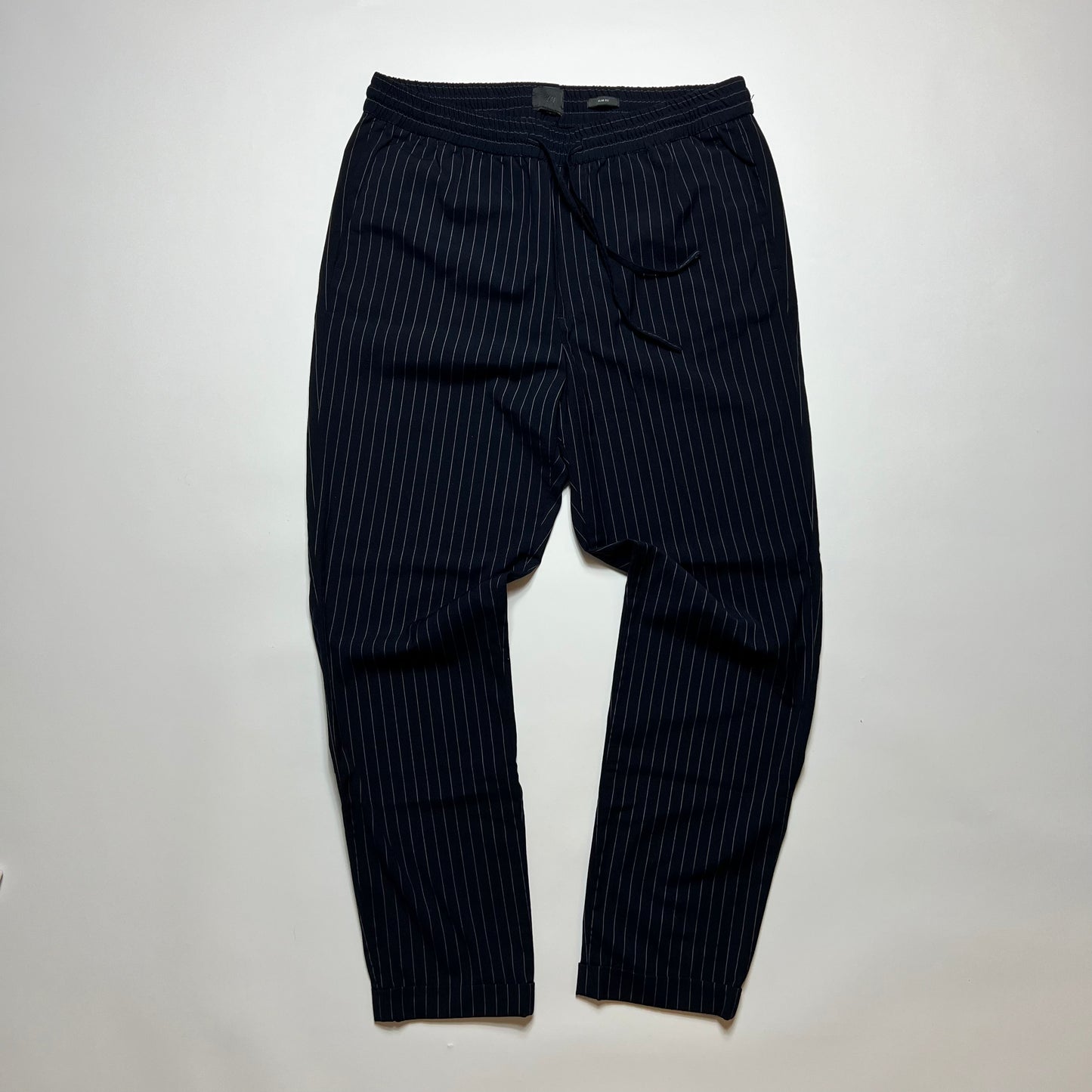 H&M Navy Nadelstreifen Chino Pants M - Cats on Stacks VNTG